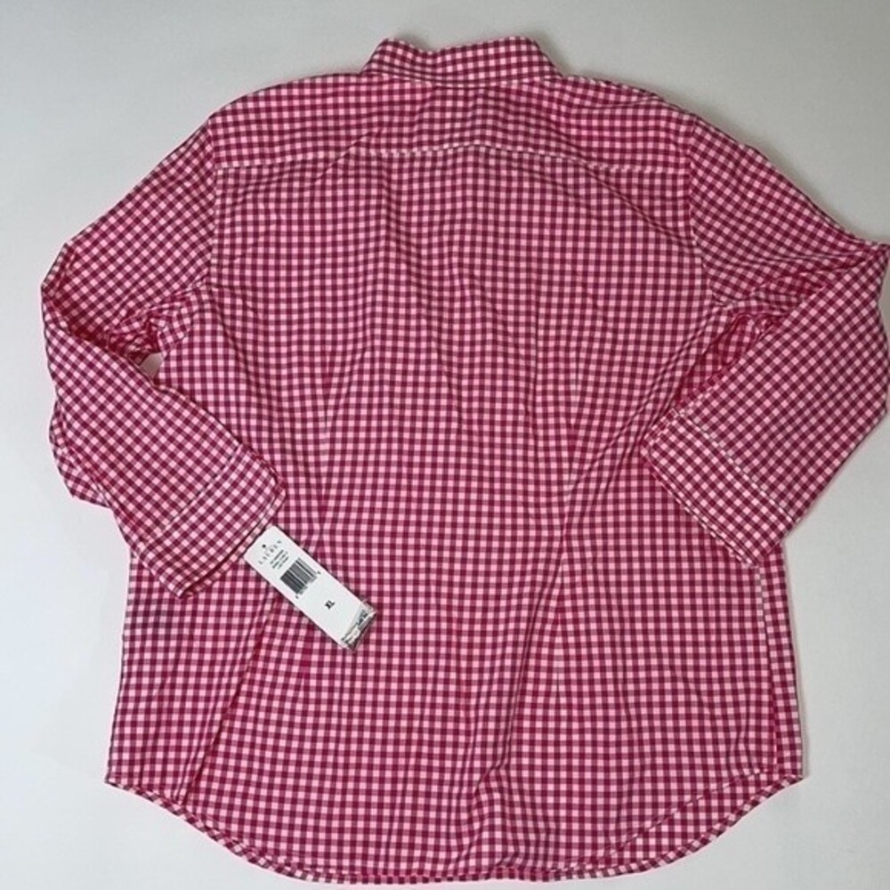 Lauren Ralph Lauren Gingham Print 3/4 Sleeve Button Shirt NEW - Picture 2 of 6